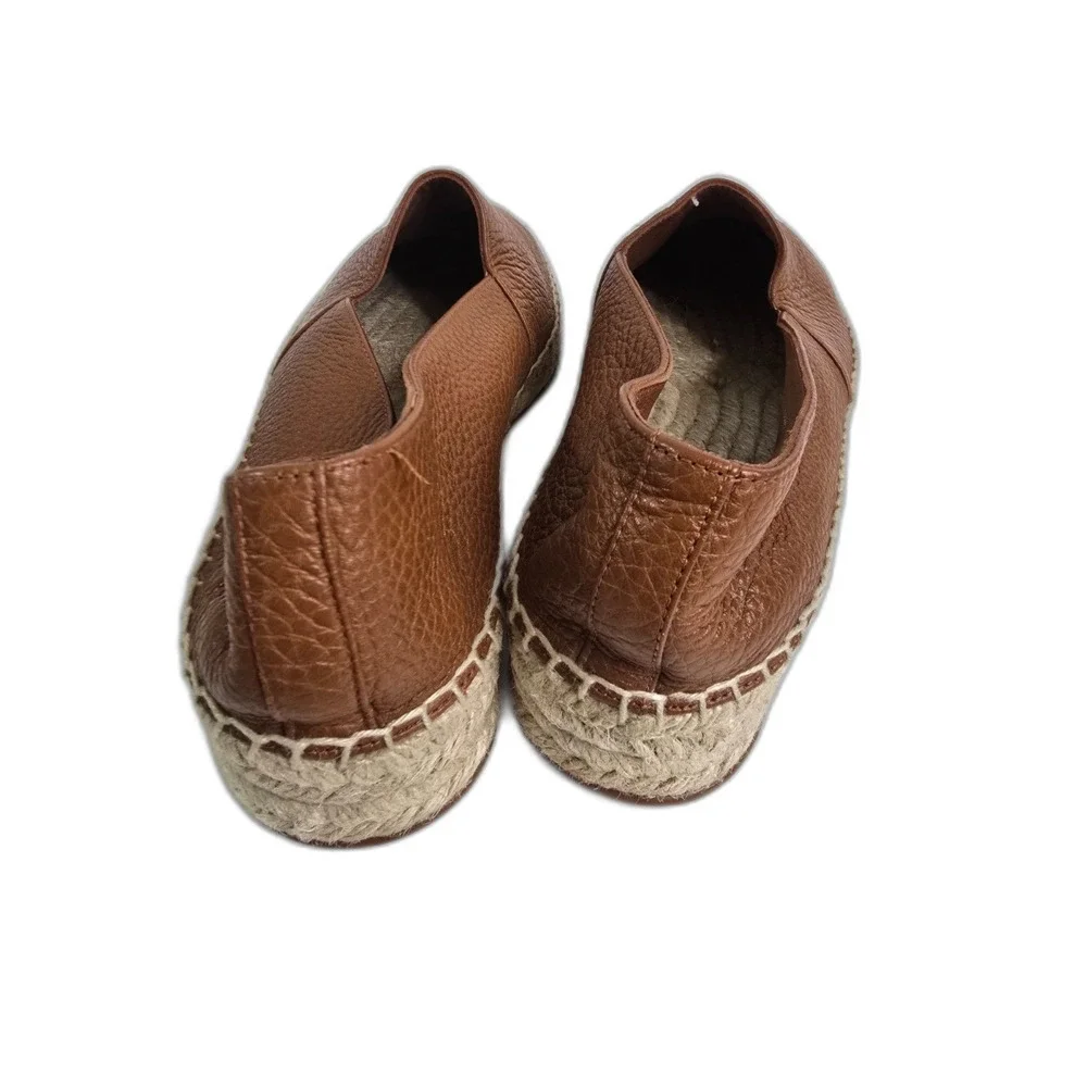 Lafayette 148‎ Brown Leather Espadrilles Size 37 – Made in Spain Slip-On Flats